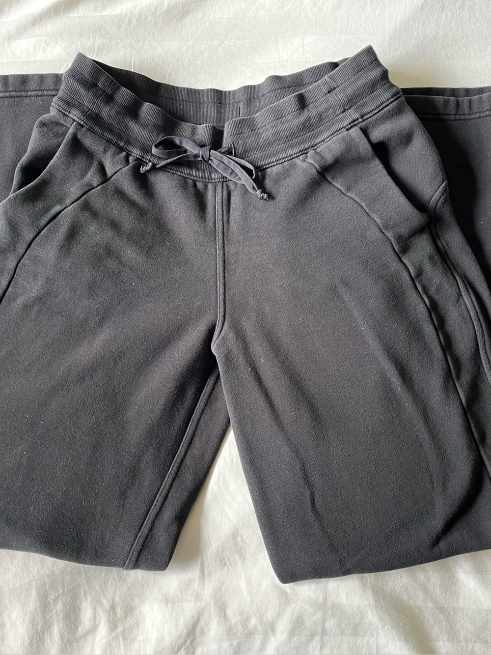 lululemon athletica Black Wide Leg Sweatpants with Drawstring
